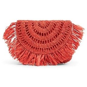 Coral Mia Mini Fringe Clutch by Mar Y Sol